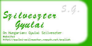 szilveszter gyulai business card